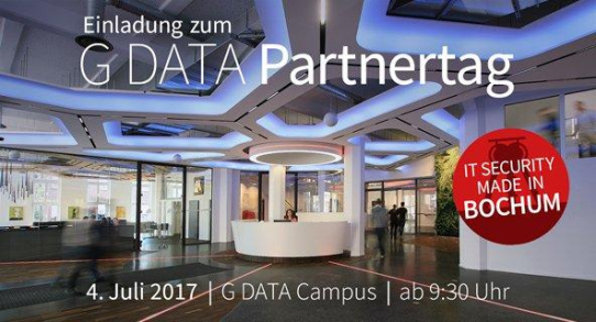 G DATA lädt zum Partnertag 2017 ein