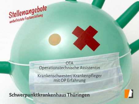 Operationstechnische Assistent:in für regionales Schwerpunkt-Krankenhaus in Thüringen gesucht