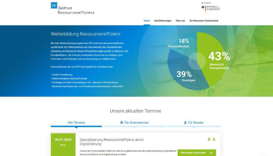 Neues Kursprogramm: durch Weiterbildung im Unternehmen Ressourcen sparen