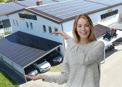 Wand Solarcarport – Kostenreduktion um 30%, platzsparend und nachhaltig: Die Vorteile von Solarparkplätzen mit Wandmontage - Solar Parkplatz & Carport