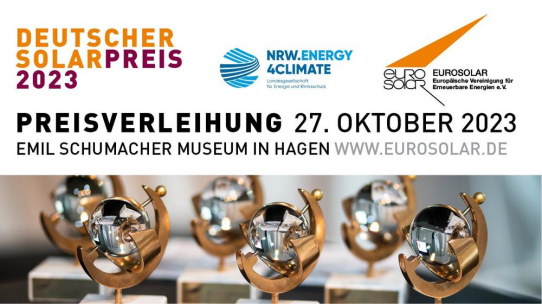 Deutscher Solarpreis 2023 – Feierliche Preisverleihung in Hagen