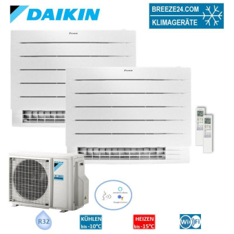 DAIKIN Klimaanlagen Set 2 x CVXM20A Truhengerät Perfera + 2MXM40N für 2 Zimmer mit 20 & 20 m²