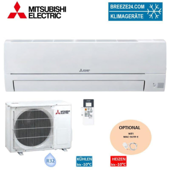 MITSUBISHI ELECTRIC Klimaanlagen Set MSZ-HR25VF Wandgerät + MUZ-HR25VF R32 2,5 KW für 1 Zimmer mit 25 m²