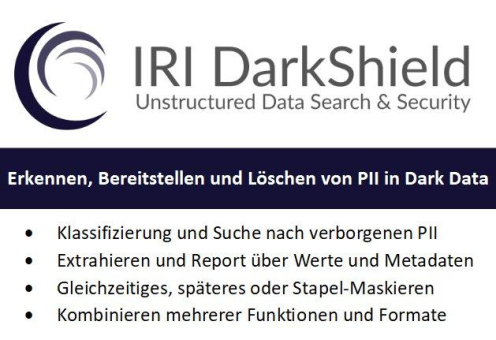 ❌ Schutz in Dark Data ❌ Datenmaskierung von sensiblen Daten in un/semi/strukturierten Quellen, lokal und in der Cloud ❗