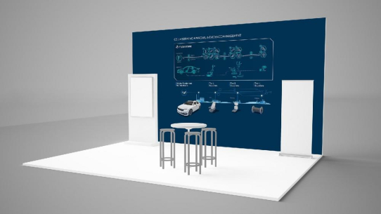 Infografik für Messestand – innovativer Einsatz bei material.one