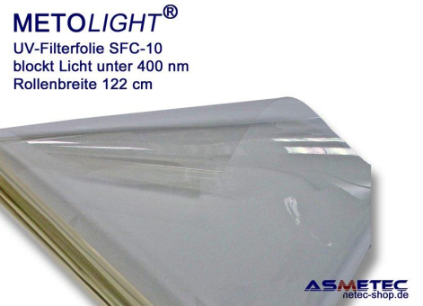 Die UV-Filterfolien von Asmetec – Filterung des UV-Lichts zwischen 400 und 520nm