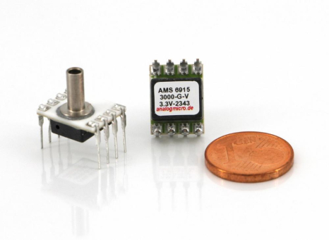 Neue Mini Board-Mount Drucksensoren der Serie AMS 6915 für Pneumatikanwendungen