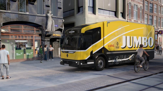 Urbaner Fortschritt: Renault Trucks testet Elektro-Prototyp ‚Oxygen‘ mit Jumbo und SVZ