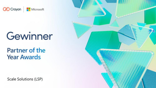 Crayon als Gewinner des Microsoft Scale Solutions (LSP) Partner of the Year 2024 ausgezeichnet