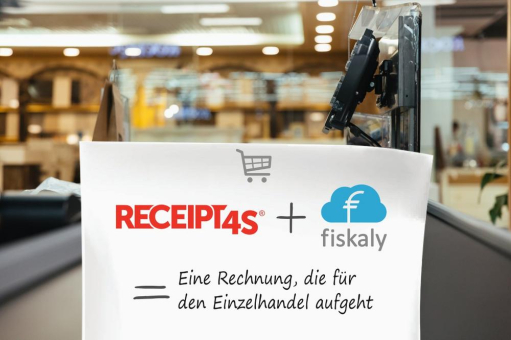 All-in-One Kassendatenlösung: Receipt4S® und Cloud TSE von fiskaly