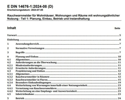 DIN-Normenausschuss Feuerwehrwesen (FNFW) veröffentlicht neuen Normentwurf zu Rauchwarnmeldern