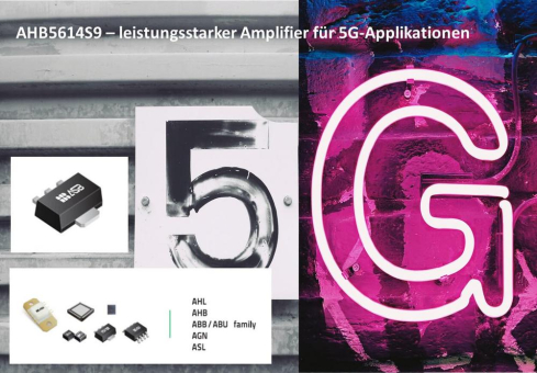 Neuer Amplifier MMIC AHB5614S9  von ASB für anspruchsvolle V2X- oder 5G-Anwendungen