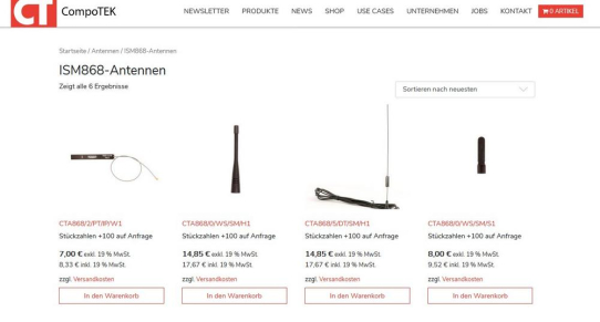 Neuer Antennenshop bei CompoTEK jetzt online