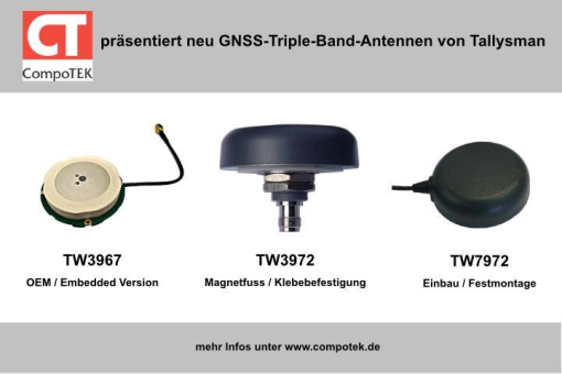 Neue GNSS-Triple-Band-Antennen von Tallysman für präzise Timing-Anwendungen im Nanosekunden-Bereich!