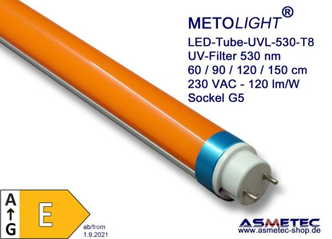 Langlebige METOLIGHT UVL- Filterröhren 530 nm