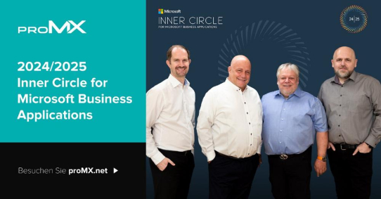 proMX erneut im Inner Circle for Microsoft Business Applications 2024/2025