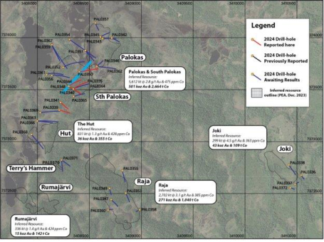 Mawson Finland Limited erweitert die bekannten mineralisierten Zonen bei Rajapalot: 21,75 m mit 5,25 g/t Gold und 515 ppm Kobalt in neuer Linse durchschnitten