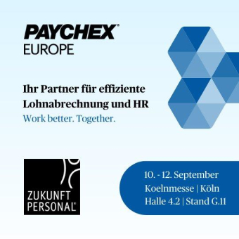 Innovative HR- und Payroll-Lösungen von Paychex Europe: Premiere auf der Zukunft Personal Europe 2024