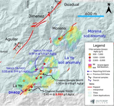 Outcrop Silver macht im Erzgang La Ye im Projekt Santa Ana eine Entdeckung