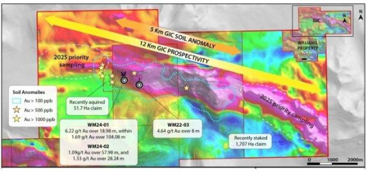 Omega erweitert das Kupfer-Gold-Ziel GIC durch strategischen Erwerb und zusätzliches Abstecken auf eine Streichlänge von 12 km