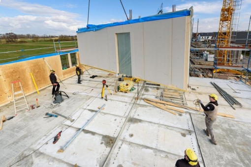 Holz-Beton-Hybridbauweise im Geschosswohnungsbau