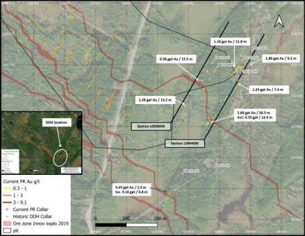 Northern Superior meldet 2,60 g/t Au auf 26,5 Meter einschließlich 13,4 Meter mit 4,55 g/t Au, aus dem Ressourcenerweiterungsbohrprogramm bei Philibert