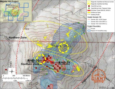 Giant Mining erweitert die Exploration auf hochgradige kupferhaltige Brekzienzonen auf dem Kupferprojekt Majuba Hill, Nevada