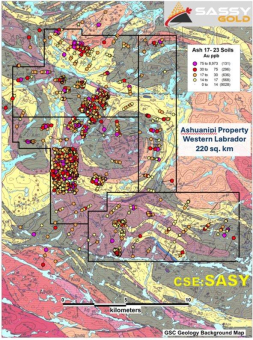 Sassy Gold erwirbt bohrbereites Goldkonzessionsgebiet Ashuanipi in Westlabrador