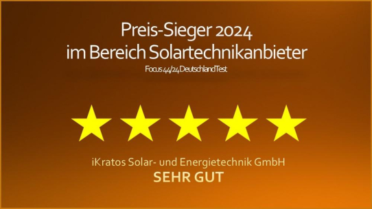 Preis-Sieger 2024 in der Kategorie Solartechnik