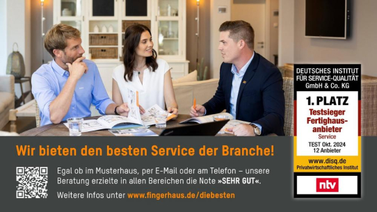 FingerHaus mit Bestwert zum fünften Mal Testsieger