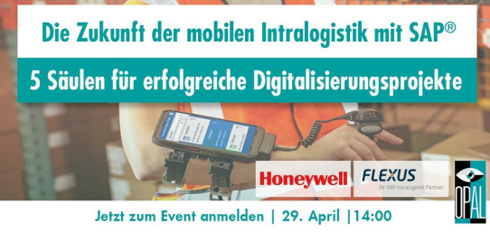 Die Zukunft der mobilen Intralogistik mit SAP® - Besuchen Sie unser kostenloses Event Webinar!