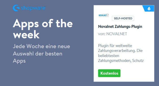 Novalnet-Plugin als eine der besten Shopware-Apps ausgewählt