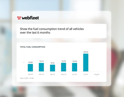 Der Webfleet AI Assistant: Flottendaten einfach, intuitiv und schnell auswerten