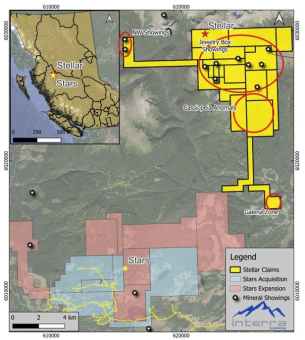 Interra erwirbt das Konzessionsgebiet Stellar und festigt seine dominante Landposition im Kupfer-Porphyr-Gürtel Bulkley