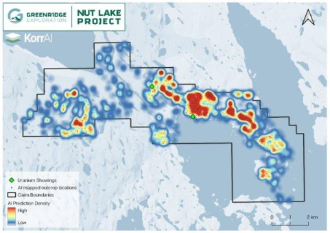 Greenridge Exploration lokalisiert auf seinem Projekt Nut Lake vorrangige Uranziele mittels KorrAIs fortschrittlicher Analyse