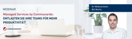 Webinar: Managed Services by Communardo - Entlasten Sie Ihre Teams für mehr Produktivität! (Webinar | Online)