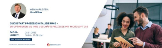 Live Webinar: Quickstart Prozessdigitalisierung - Geschäftsprozesse mit Microsoft 365 optimieren (Webinar | Online)