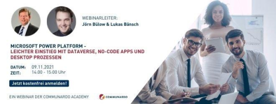 Microsoft Power Platform - Leichter Einstieg mit Dataverse, No-Code Apps und Desktop Prozessen (Webinar | Online)