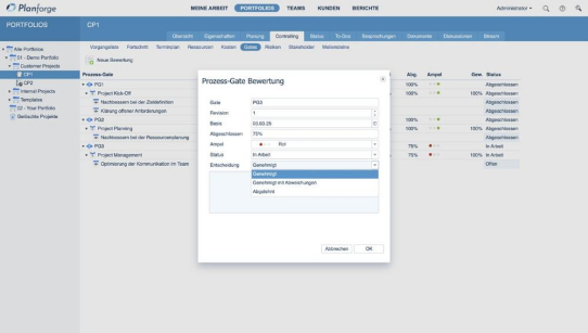 Planforge ermöglicht Verfolgung des Produktreifegrads mit neuer Gate Management Option