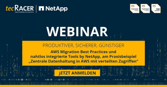 AWS Migration Day - AWS Migration Best Practices und nahtlos integrierte Tools  by NetApp (Webinar | Online)