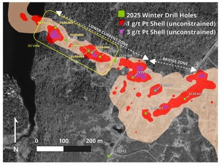 Clean Air Metals durchschneidet 41,0 m mit 13,2 g/t PtÄq bei Projekt Current