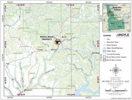 Argyle Resources Corp. stellt Antrag für 22 Mineralkonzessionen unweit der Stadt Bovill in Idaho