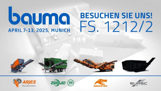 ARJES, Zemmler, Rockster und EuRec – Gemeinsam zur bauma 2025!