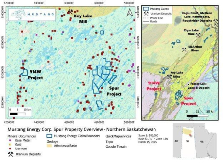 Mustang Energy beauftragt Axiom Exploration mit luftgestützten geophysikalischen Untersuchungen auf dem Projekt Spur